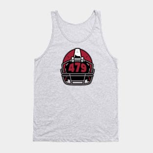 Retro Football Helmet 479 Area Code Fayetteville Arkansas Football Tank Top